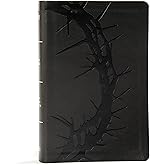 KJV Large Print Personal Size Reference Bible, Charcoal LeatherTouch Crown of Thorns, Indexed, KJV Holy Bible, Red Letter, Pure Cambridge Text, Presentation Page, Cross-References, Full-Color Maps