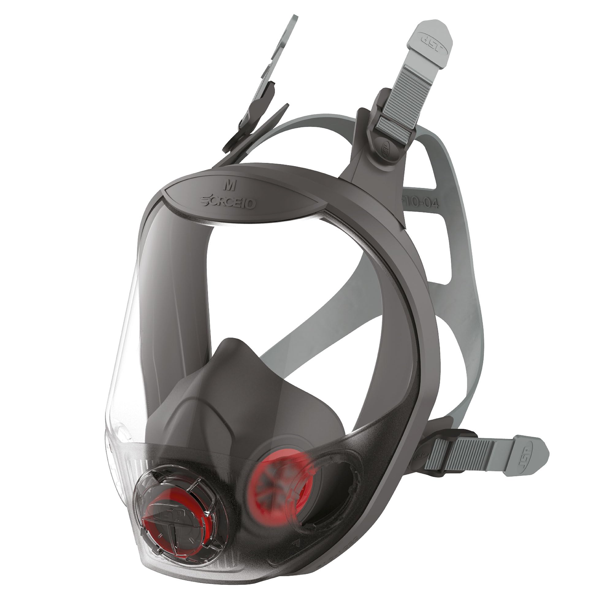 JSP FORCE 10 Typhoon Full Face Respirator - Medium - Reusable - Compatible with PressToCheck™ Filters - For Dust, Silica, Vapours, Painting, Sanding - No Filters Included - DIY & Industrial - EN136