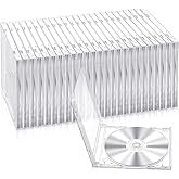 Kigley 25 Pcs CD Jewel Cases 10.4 mm Single Disc DVD Protection,Clear | Standard Jewel Holder for Blank CDs DVDs, Protective Covers, Replaces Broken Storage, Archiving Music Data Backups