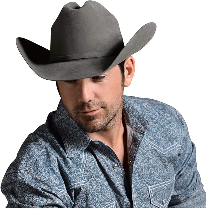 Justin Men's 8X Fur Felt Mustang Cowboy Hat Granite 6 3/4 Amazon.ca