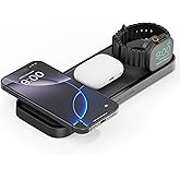 NOCO XGrid XDP3: 3-in-1 Wireless Charging Pad – Charging Station for iPhone, Apple Watch, and AirPods – MagSafe Compatible, Qi2 Certified – Includes 45W USB-C Wall Charger and 6.5-Foot USB-C Cable