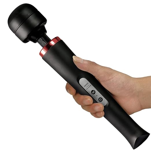 Magic Wand Massagestab für Frauen Handheld Wand Massagegerät Massager mit 10 Rhythmus Geschwindigkeiten & 8 Programmen Körper