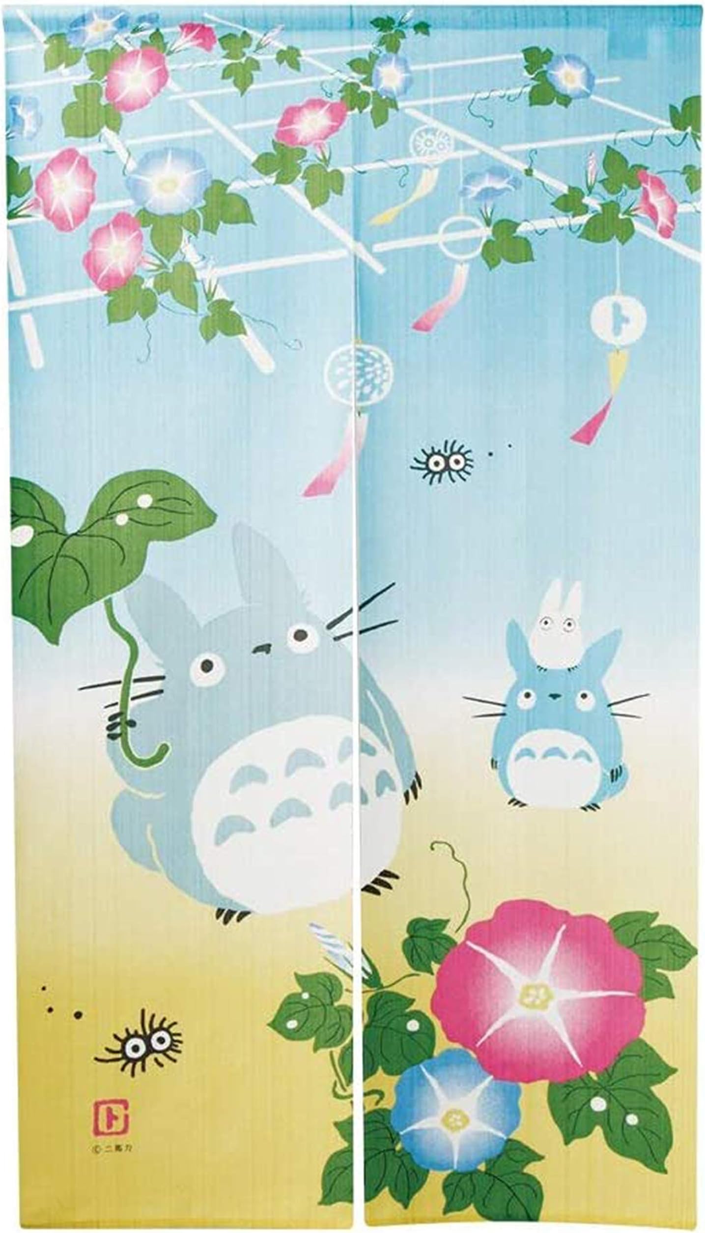 Studio Ghibli Totoro noren (Japanese curtain) "Summer, Colors of summer" from Narumikk Japan 10317