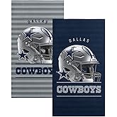 Northwest NFL Dallas Cowboys 2-Pack Beach Towel Set, 30" x 60" Each, Standard, Team Colors