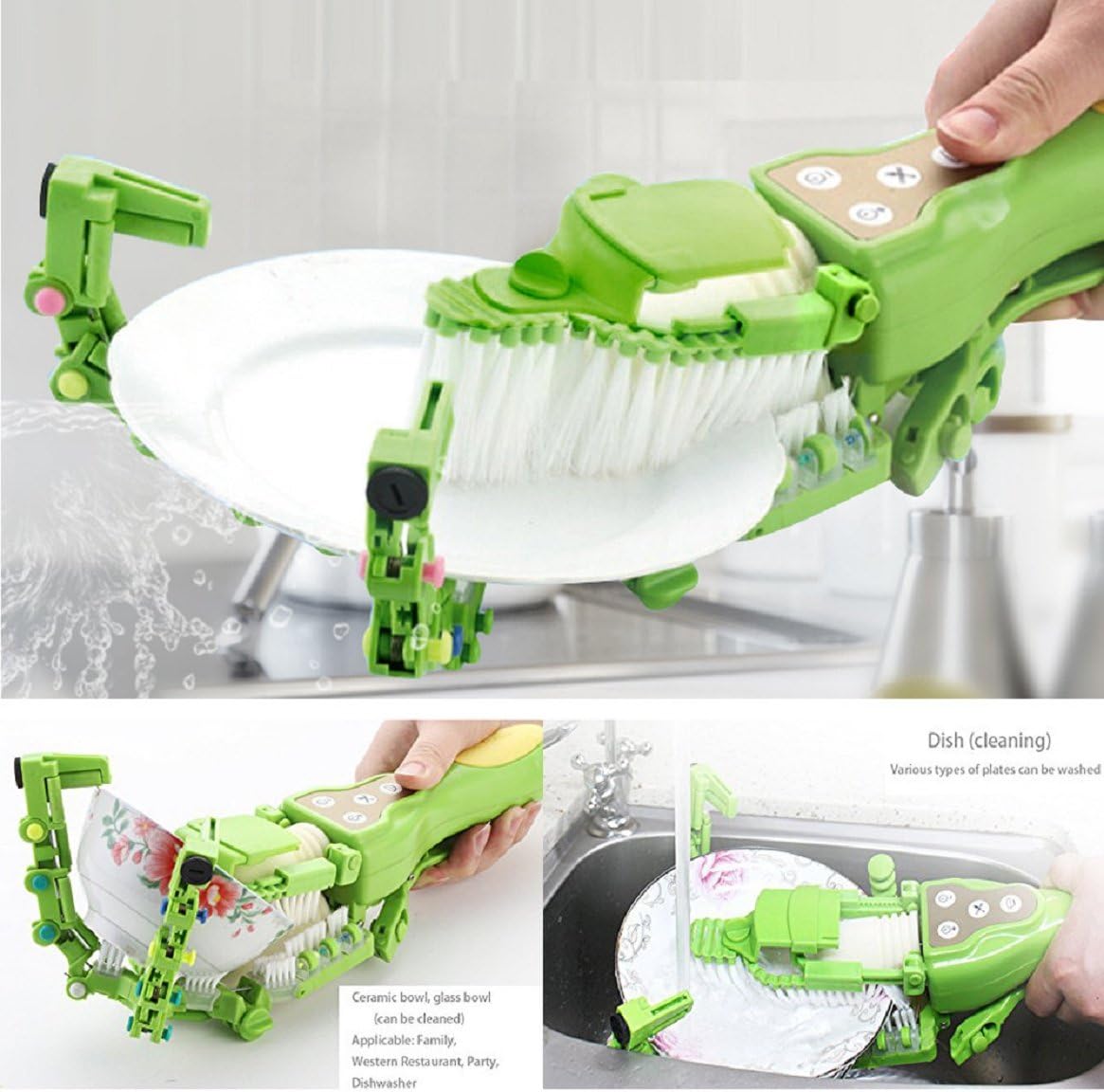 Dishwasher, Handheld Automatic Dish Brush Scrubber Antibacterial