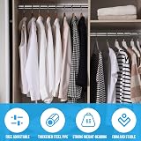 WAENLIR 56cm-100cm Extendable Stainless Steel Wardrobe Rail view 6