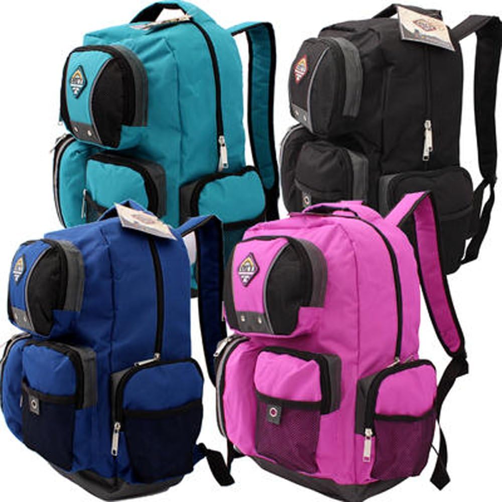 Climb Mountain Terrain Backpack with 3 Front Pockets-18"