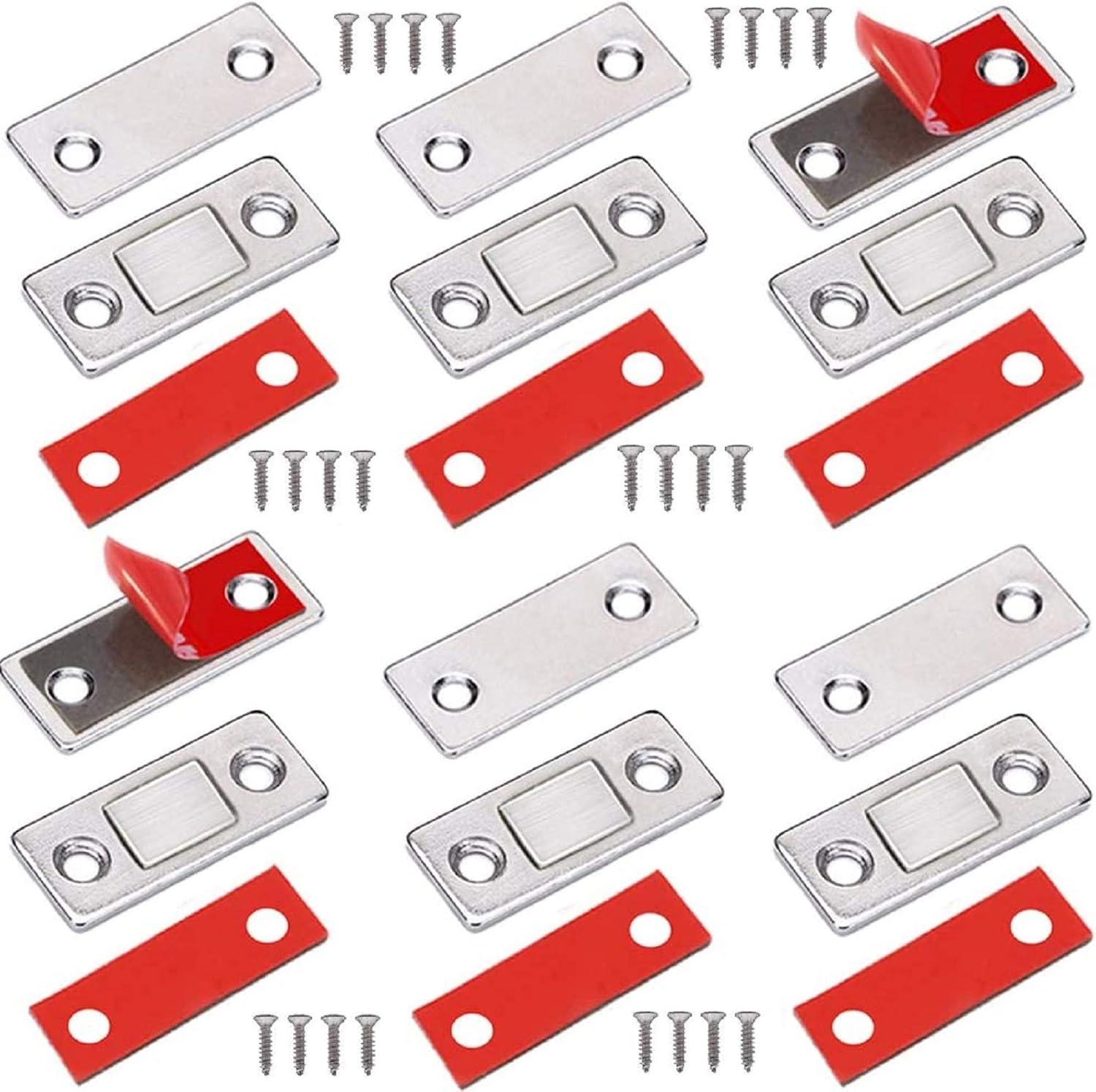 6 Pcs PunchFree Door Closer, Thin Kitchen Door