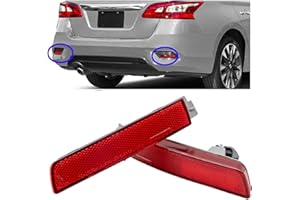 Priprilod Rear Bumper Reflector Set Left and Right Compatible With Nissan Sentra Quest Murano FX35 FX50 2013-2018# 12764454 265605C000 265655C000 NI1185100 NI1184100