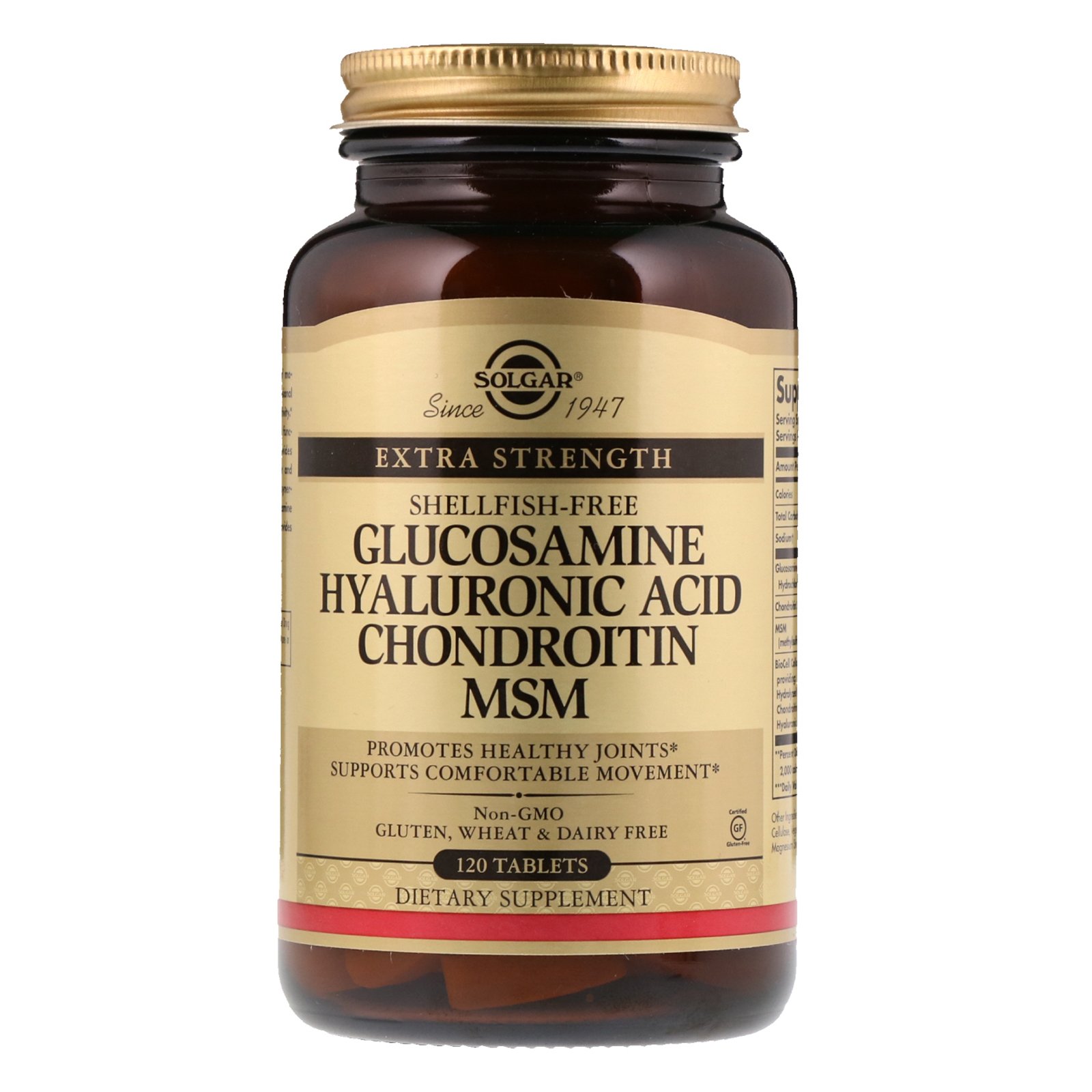 Solgar, Glucosamine Hyaluronic Acid Chondroitin MSM, 120 Tablets (1