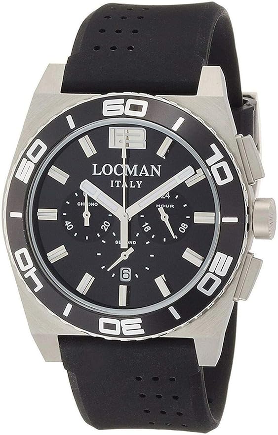 Locman Orologio Uomo Nero Automatico in Acciaio e Titanio Montecristo
