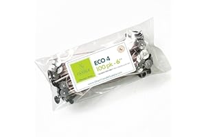 DIRECT CANDLE SUPPLY ECO 4 Wicks for Candle Making, 6 inch Pre-Waxed Wicks for Soy Candles with Base 100pk