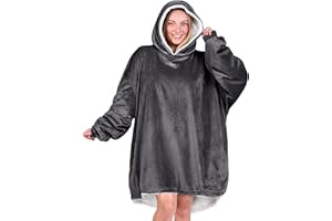 Bare Home Wearable Blanket Hoodie - Soft Plush Sherpa - Warm and Cozy - Oversized Wearable Blanket - Adult & Kid Sizes