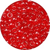 Eppingwin Beads and Bead assortments (1000 Pony Beads-red Transparent)…