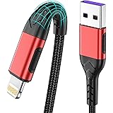 Durcord iPhone Charger, [MFi Certified] 3Pack 10FT USB A Cable for Long Charger Cable, Fast iPhone Charging Cord Compatible w