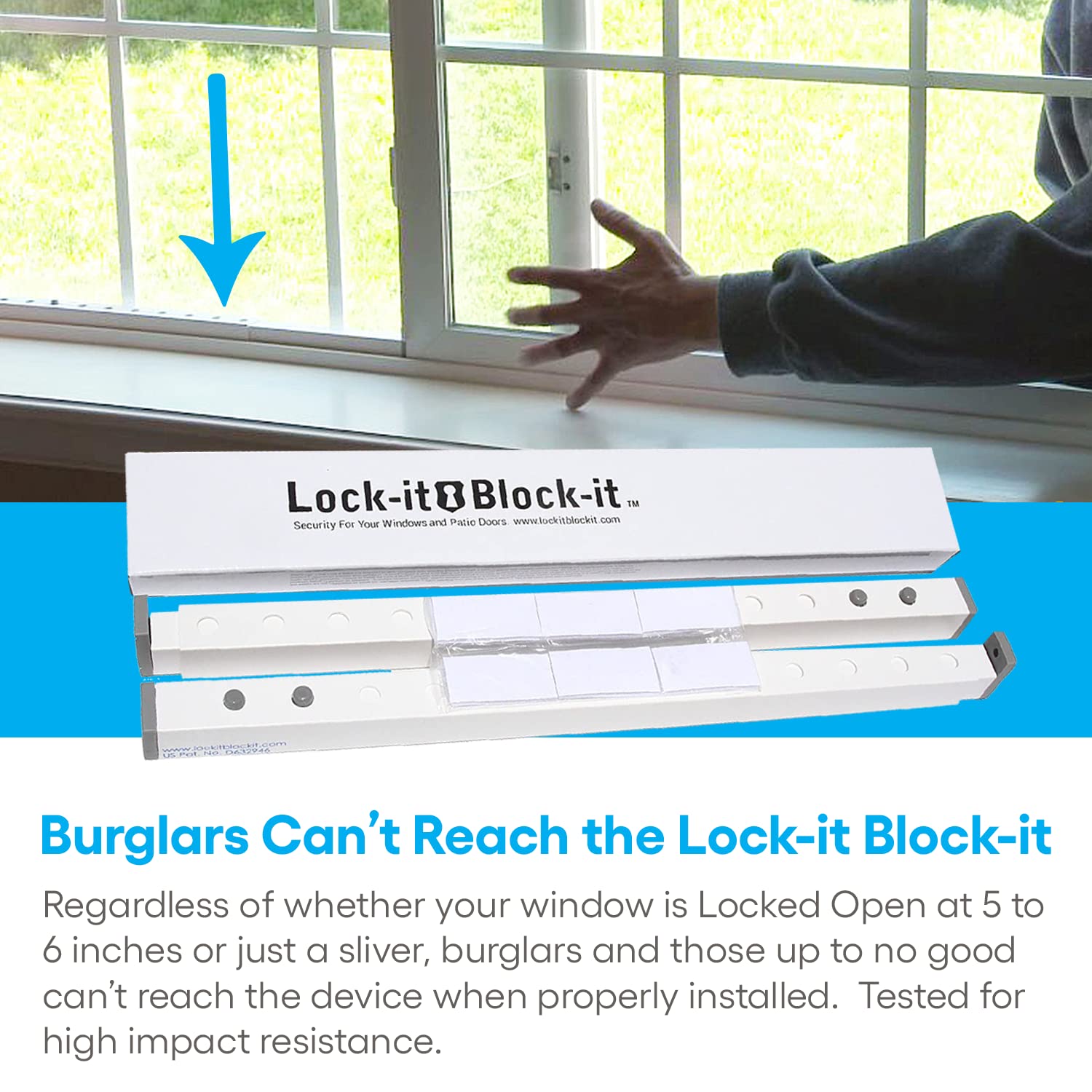 The Lockit Blockit Regular (2 Devices) Home Security Adjustable