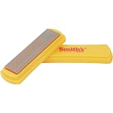 Smith&rsquo;s 50447 4-Inch Diamond Sharpening Stone &ndash; Yellow &ndash; Plastic Cover Included &ndash; Fine 750 Grit &ndash; Lightweight &amp; Compact &ndash; Sharpen Hooks, Knives &amp; Tools