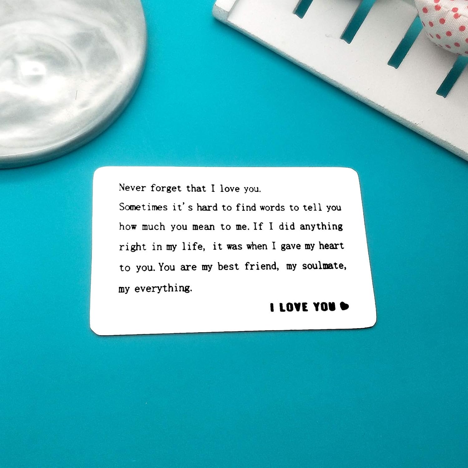 Valentines Day Gifts Anniversary Card Gifts for Boyfriend Husband Engraved Wallet Card for Him Christmas Birthday Gift I Love You Gift for Him Fiance - Image 3