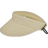 Straw Sun-Visor-Hats for Kids, Summer Straw Beach Hat Cap for Toddlers (20.5" for 2-6T)
