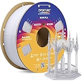 OVERTURE Rock PLA Filament 1.75mm, Marble PLA, 1kg Rock White | Natural Stone-Like Finish, 1kg (2.2lbs), High Precision +/- 0.02mm, Fit Most FDM 3D Printers (Rock White)