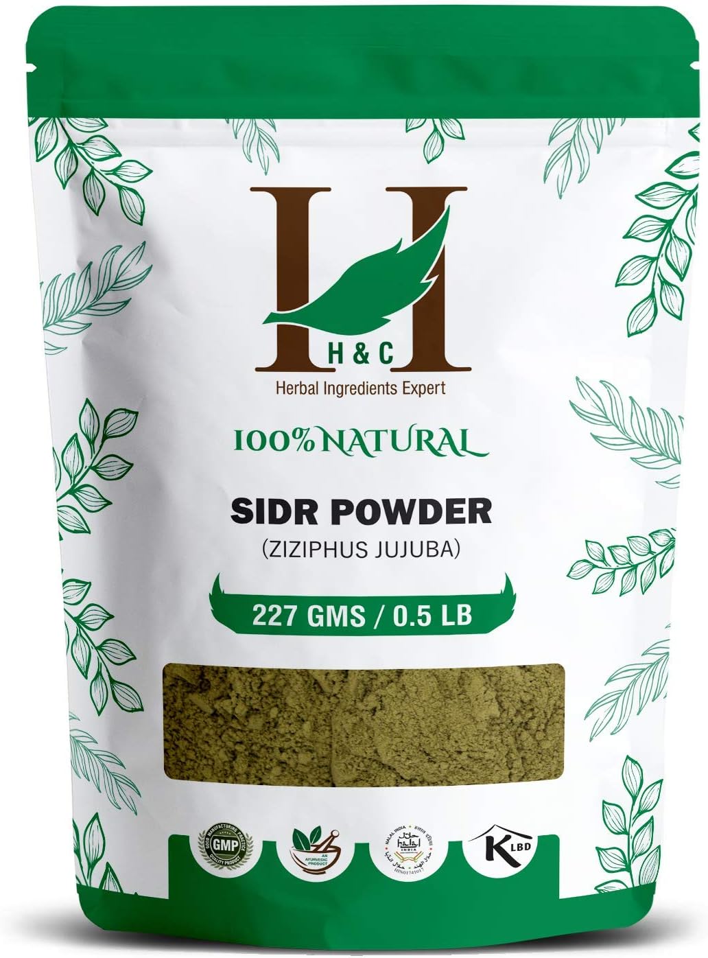 H&C Sidr Powder (Ziziphus jujube) 227g / 0.5 Lb, 1 kg (Pack of 1)