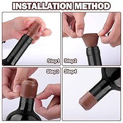 Vodolo Silicone Wine Stopper - 8pcs Reusable and