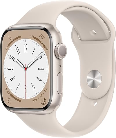 Apple Watch Series 8 GPS 45mm Starlight Aluminium Starlight Sport Band Renewed