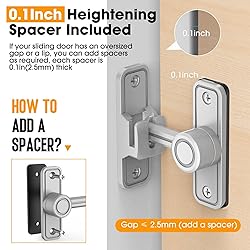 Sliding Barn Door Lock Hardware, 90 Degree Locks