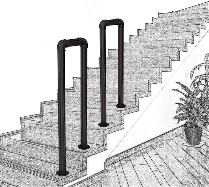 Outdoor Handrails for Exterior Steps, Stair Railing