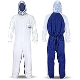 SAS Safety Corp Moonsuit Nylon & Cotton Coverall Machine Washable, Full Pullover with Hood Work Coveralls Full Zipper Front, Elastic Waist with Pockets for Painting, Automotive, Factory (3X-Large)