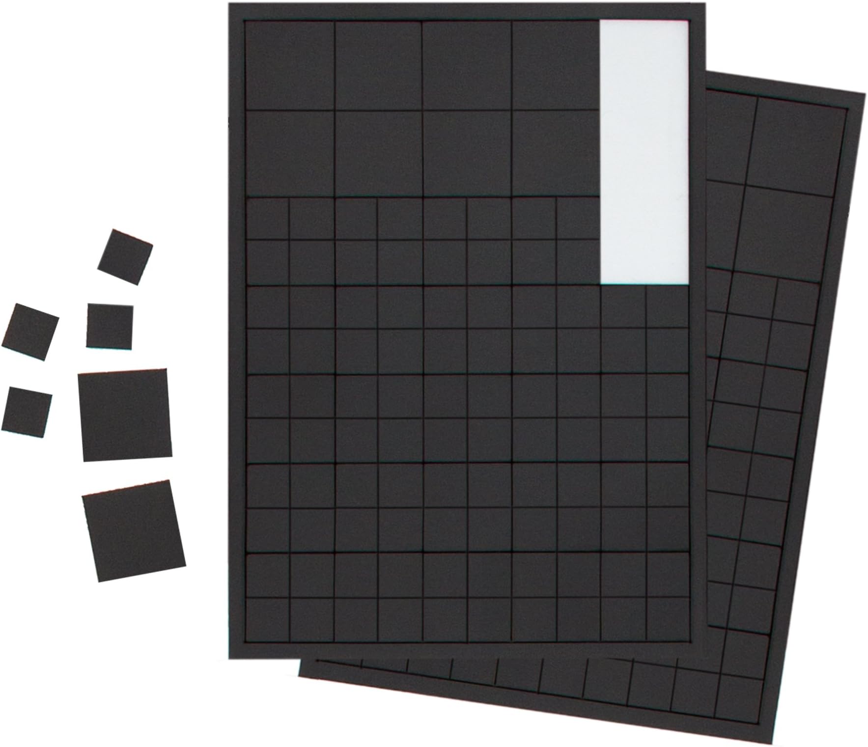 220x Magnetic Plates 10 x 10 and 20 x 20 mm. Self-Adhesive and Flexible Magnetic Squares