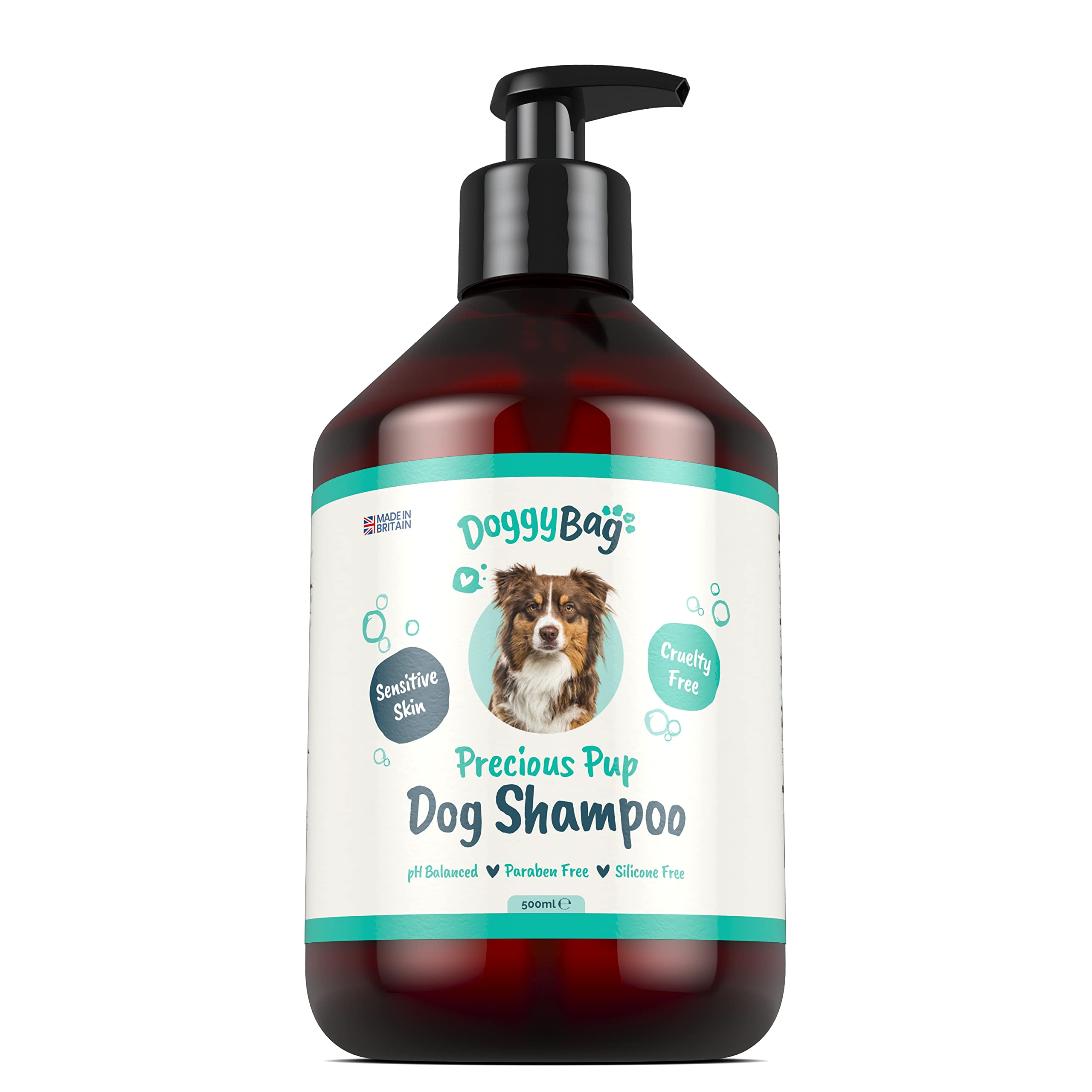 Doggy Bag Fragrance Free Sensitive Dog Shampoo for Itchy Skin - 500ml Dog Shampoo for Sensitive Skin - Deodorising, Conditioning, Easy-Rinse, pH Balanced Mild with Pro-Vitamin B5