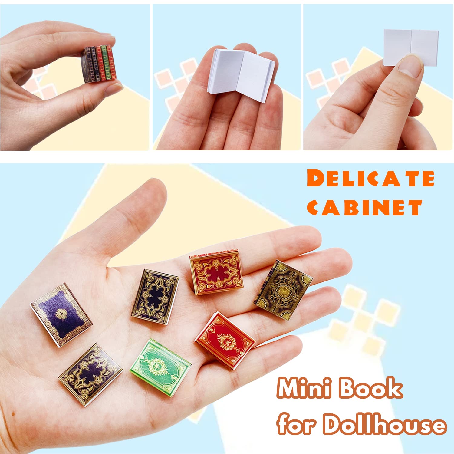 30 Pack 1:12 Scale Miniatures Dollhouse Books,Assorted Timeless Miniatures Books,Mini Books Dollhouse Decoration,Dollhouse Accessories Toy Supplies for Boys and Girls
