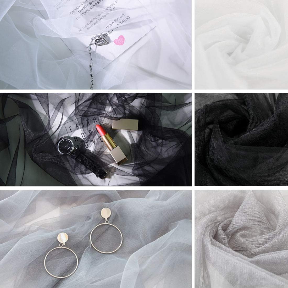 Amazon Meking 撮影用 レース 背景布 100x150cm 写真道具 ガーゼ ネイルアート 商品撮影 小物撮影など対応 白 黒 グレー 3色セット バックペーパー 背景布 通販