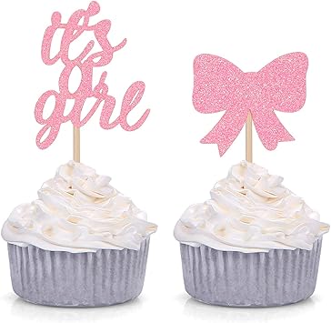 24 Counts It S A Girl Cupcake Toppers Baby Girl Shower Party