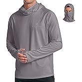 WINNERAIN Men's Moisture-wicking Sports Shirts Lightweight Loose Fit Long Sleeve Hoodie Fishing Hiking Rash Guard