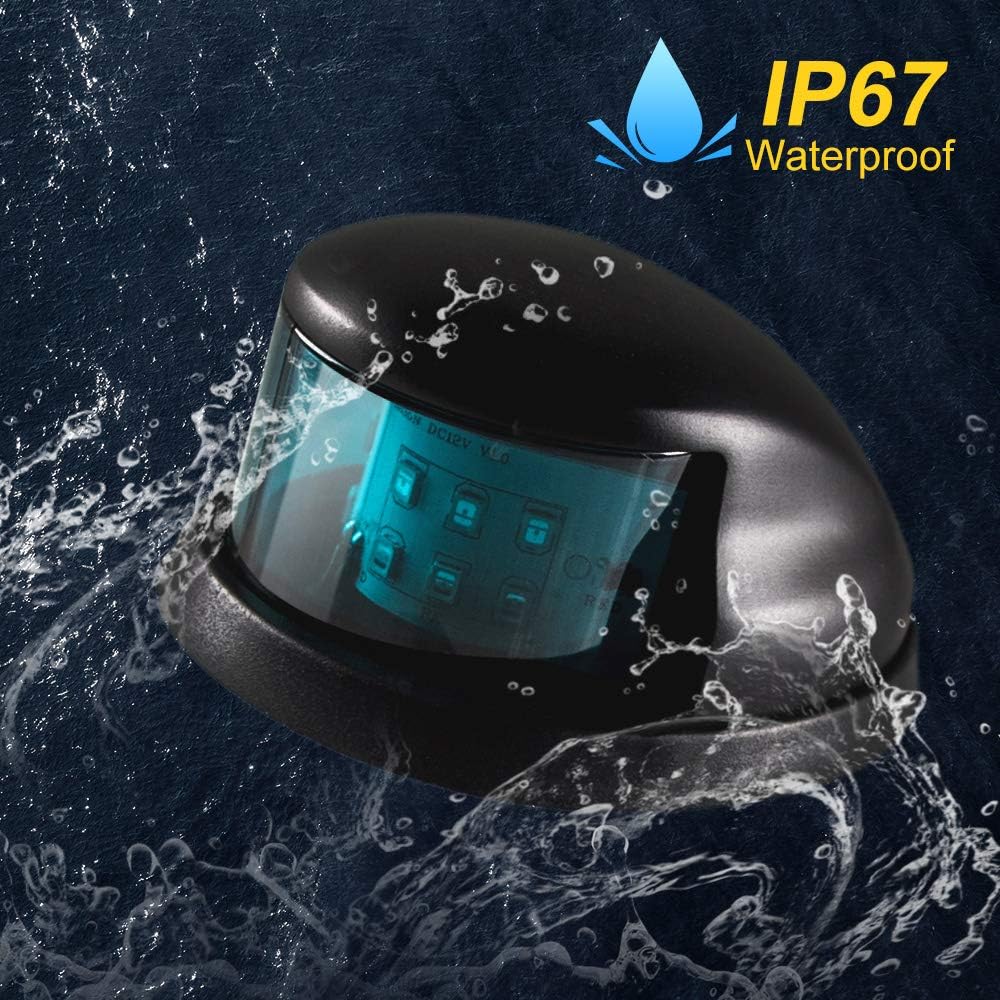 Sebnux LED Boat Navigation Light Red and Green LED Marine Navigation Light Boat Bow Light for Pontoon and Small Boat (Black): Automotive