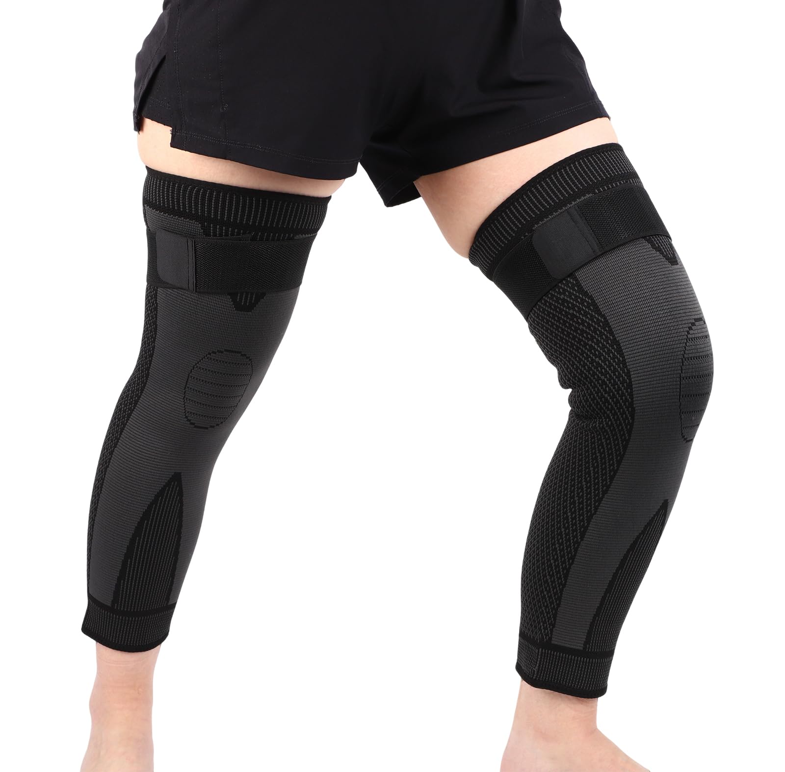 Photo 1 of 2 Pack Knee Wraps for Pain Relief Women Men, Knee Compression Sleeve for Men Women, Compression Knee Brace for Arthritis Pain and Support (Black, X-Large)