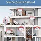 XINDUM Wireless Interlinked Smoke Alarm Bundle with Remote 6 Pack view 2