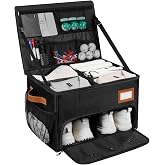 2 Layer Golf Trunk Organizer, Golf Organizer with 2 Pairs Shoes Compartment, Golf Storage Waterproof Car Trunk Locker for Bal