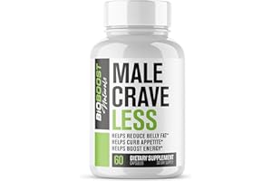 Nutrimend IQ Male Crave Less - Fat Burner & Appetite Suppressant for Men to Help Shed Belly Fat, Sustain Muscle & Boost Energy | 3rd Party Tested Supplement - 60 Weight Loss Pills to Help Lose Weight