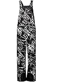 Arctix Kids Insulated Snow Bib Overalls, Cracked Marble Black, Small