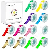 PALAIBEIQI Thermal Label Tape 0.55"x1.57"(14x40mm) 12 Rolls,1920Pcs,Waterproof,Oil-Proof,Strong Adhesive Thermal Labels,Compatible with D30 Portable Thermal Printer,for Home,Office,Storage,10 Colors