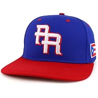 Puerto Rico PR Embroidered Cotton Cap - Stone Color Adjustable Baseball Hat, One Size Fits Most - View #2