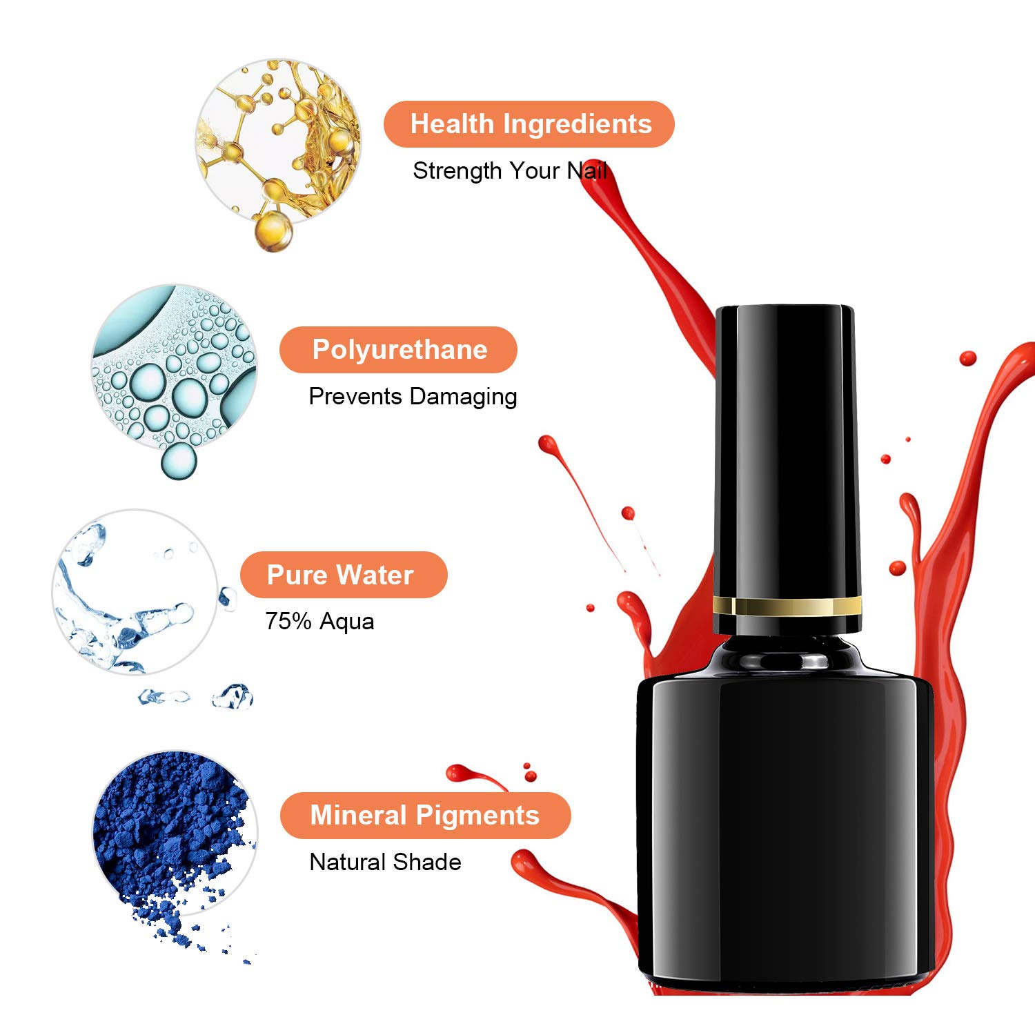 Gel Nail Polish Set, Beautlinks Nude Gray Series 6 Colors Nail Art Gift Box Soak Off UV LED Gel Polish Kit 8.3ml (Set 1)