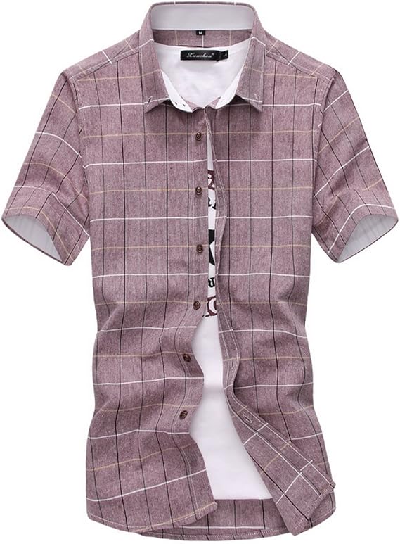 Amazon ホンモーク Homaok Jp メンズ 春 夏 秋 半袖 長袖 シャツ チェックシャツ ストライプシャツ ボタンダウンシャツ カジュアルシャツ シャツ 通販