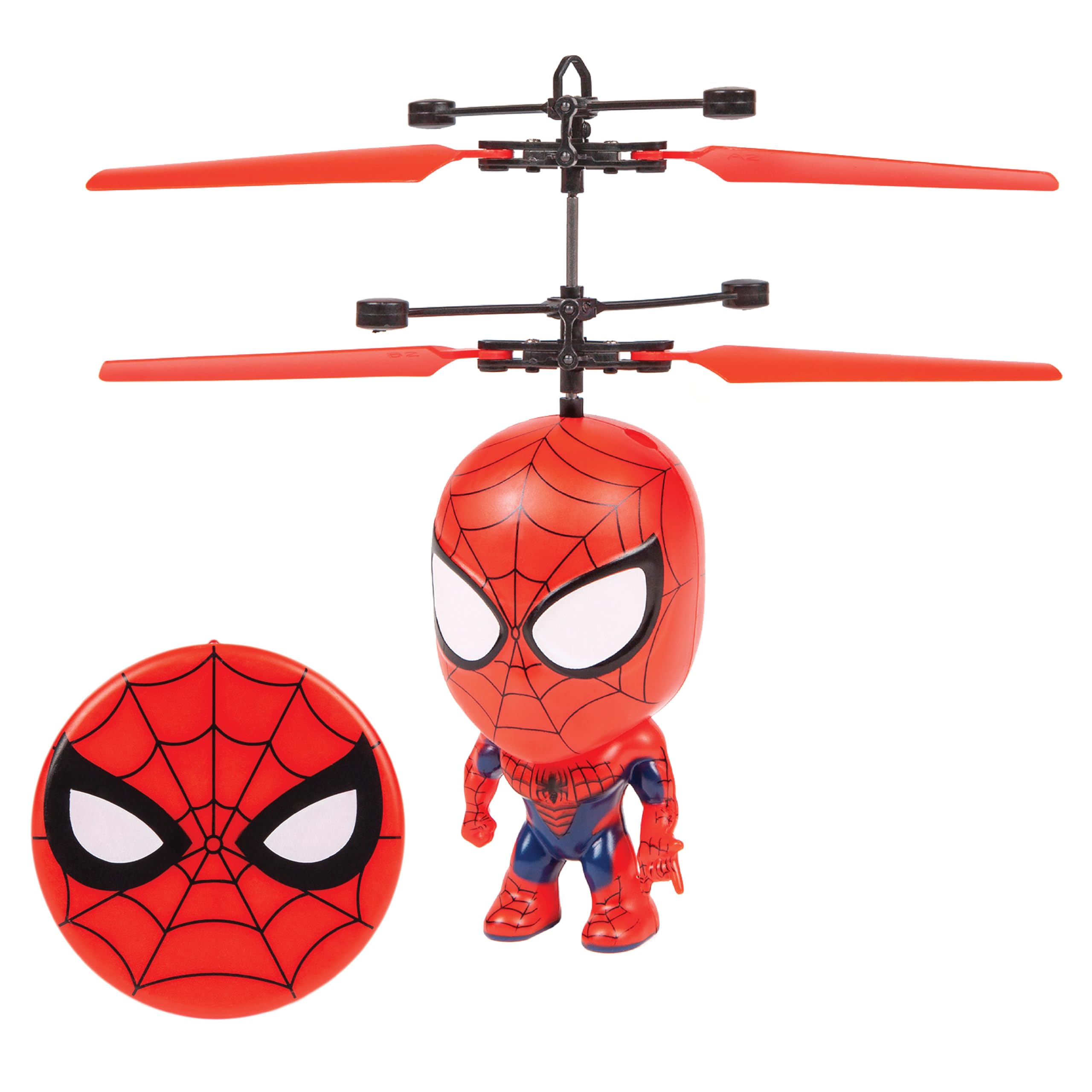 Photo 1 of **INCOMPLETE** World Tech Toys Marvel Spider-Man Big Head Helicopter Toy – Motion Sensored Flying Toy for Kids - Marvel Licensed - Kids 6+