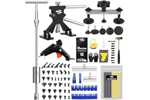 Super PDR Hail Dent Removal Kit for Cars, Dent Puller Kit with Dent Lifter, Bridge Puller, Slide Hammer & Metal Long Type Pul