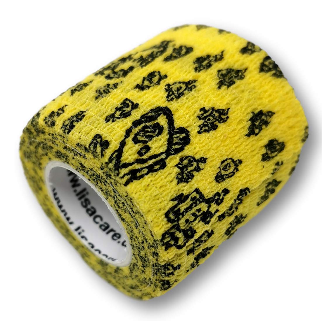 LisaCare Self-Adhesive Bandage - 12 Rolls of Self-Adhesive, Elastic, 5 cm Wide for Children, Fixation Bandage for Sports, Work, Riding with Choice of Colours and Motif (Robot