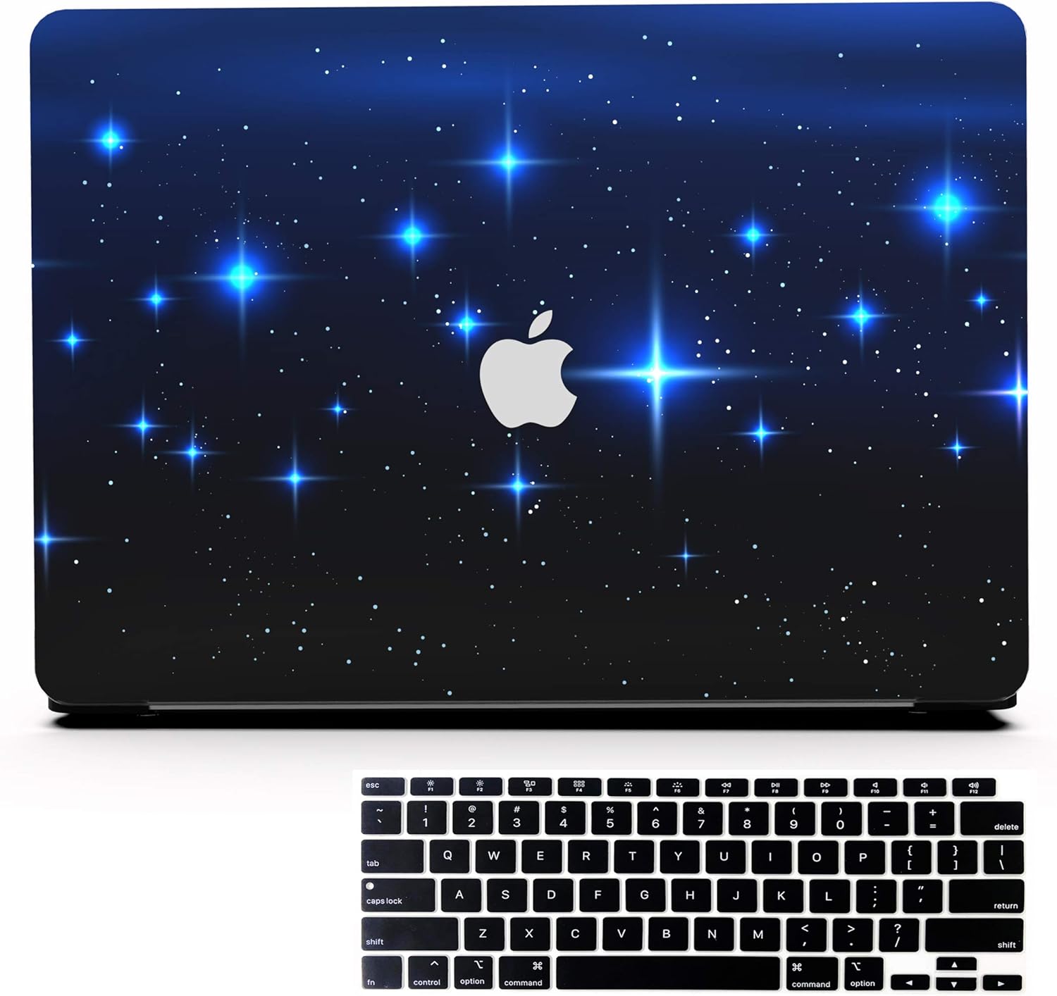 AOGGY MacBook Pro 15 inch Case A1398 2012-2015 Version,（with Retina Display，NO CD-ROM Drive,NO Touch bar, Color Plastic Hard Shell Case,with Keyboard Cover - Blue Starry Sky